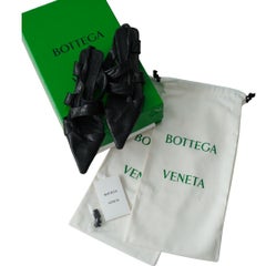 Bottega Veneta Black Nappa Leather Strappy Sandals 39