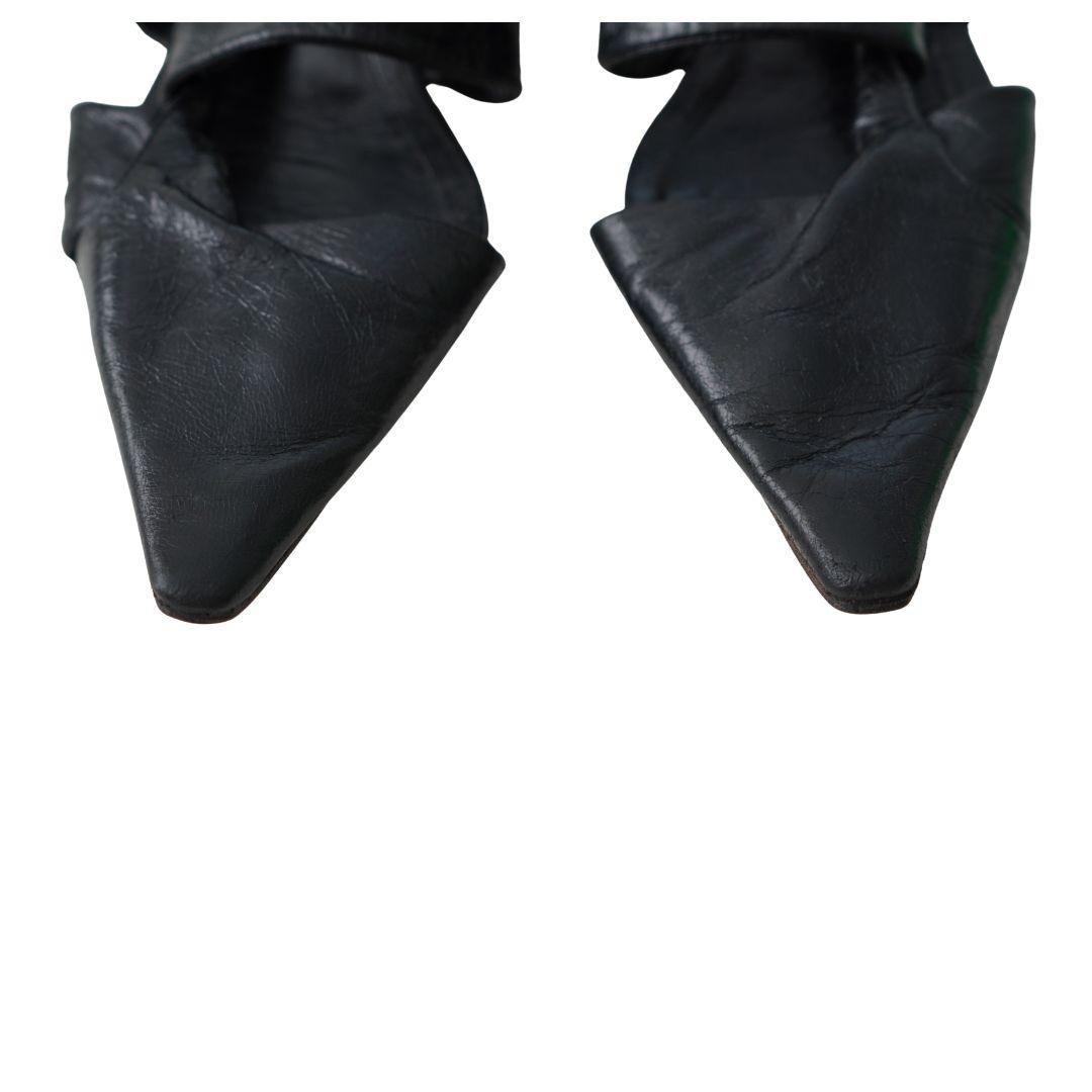 Bottega Veneta - Sandales à lanières en cuir nappa noir 39 en vente 2