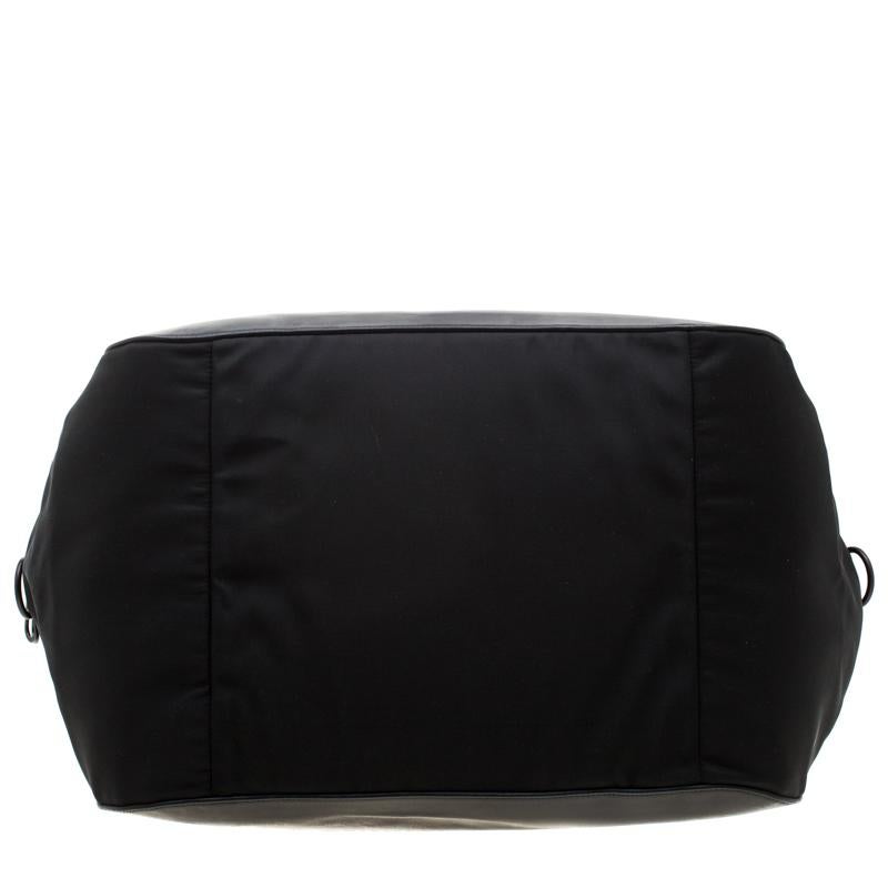 Bottega Veneta Black Nylon and Leather Duffle Bag 6
