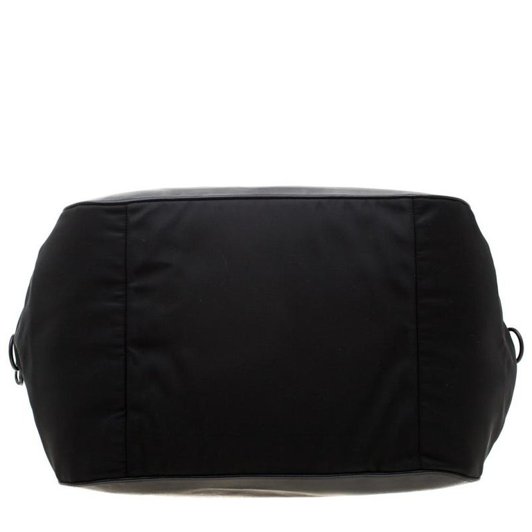 Bottega Veneta Black Nylon and Leather Duffle Bag For Sale at 1stdibs