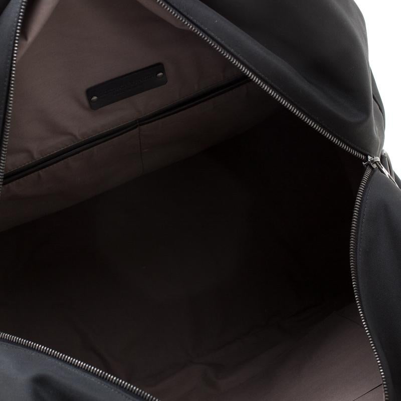 Bottega Veneta Black Nylon and Leather Duffle Bag 3
