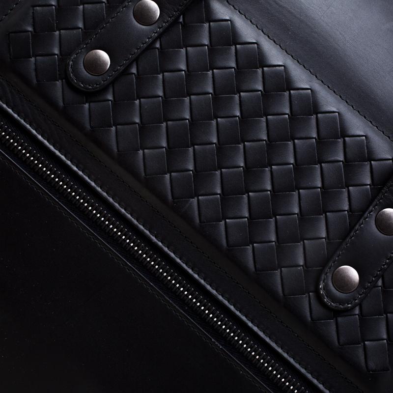 Bottega Veneta Black Nylon and Leather Duffle Bag 4