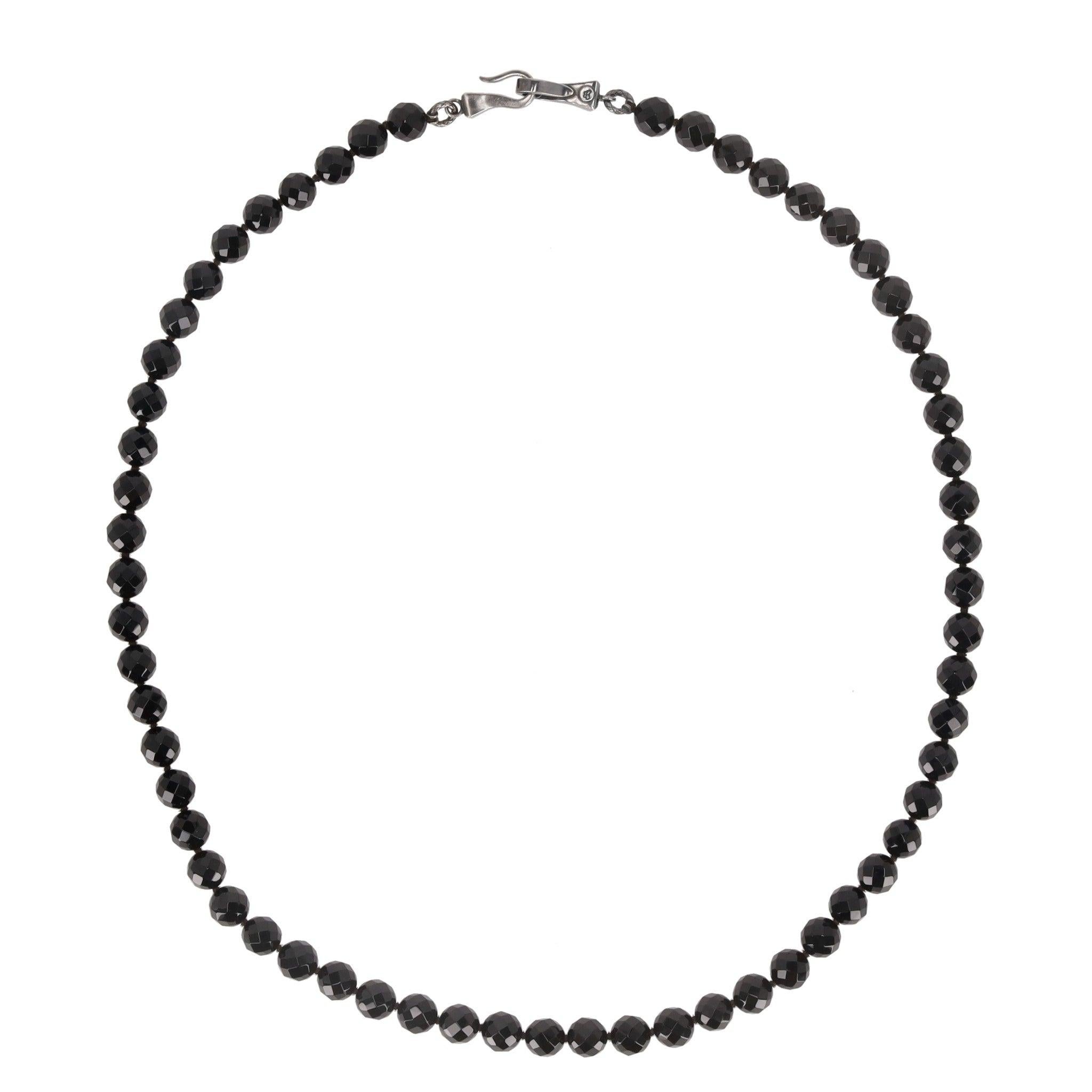 Bottega Veneta Black Onyx & Sterling Silver Beaded Necklace & Matching Earrings 5