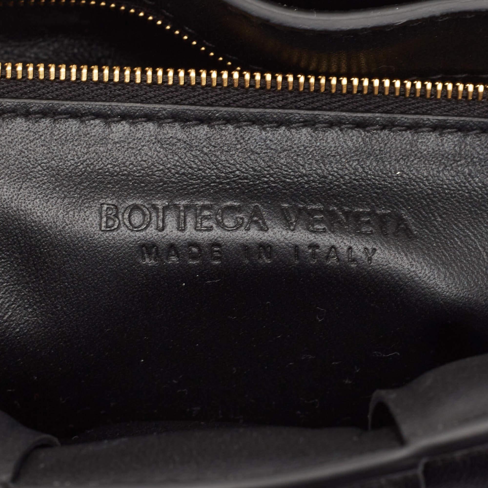 Bottega Veneta Black Padded Leather Cassette Chain Bag For Sale 5