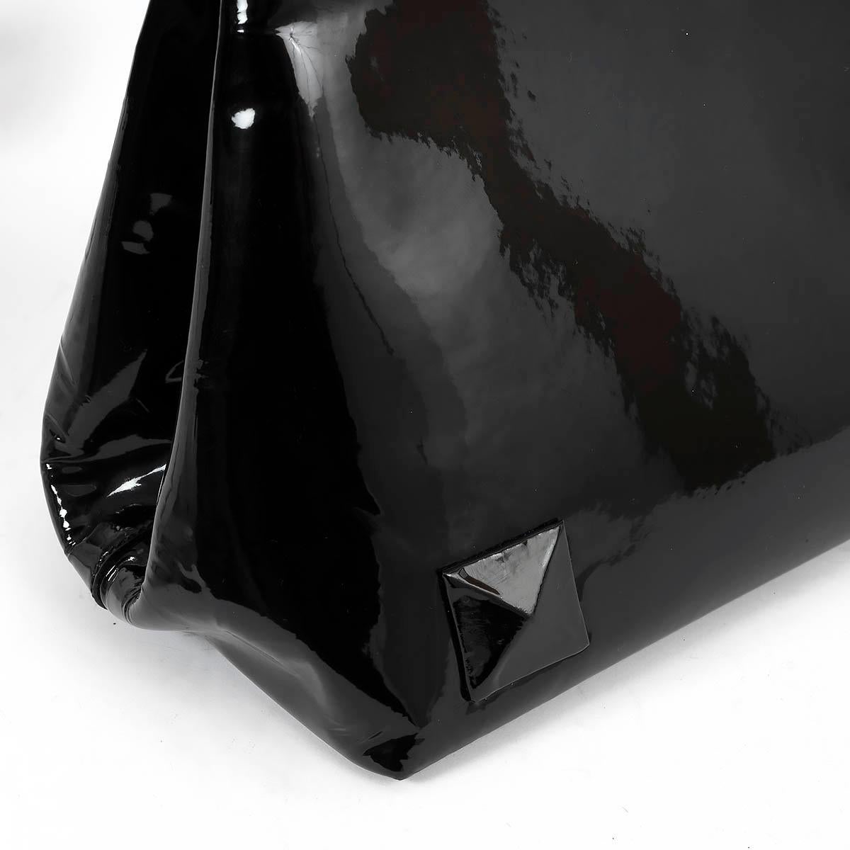BOTTEGA VENETA black patent leather FRAME TOP HANDLE Bag For Sale 4