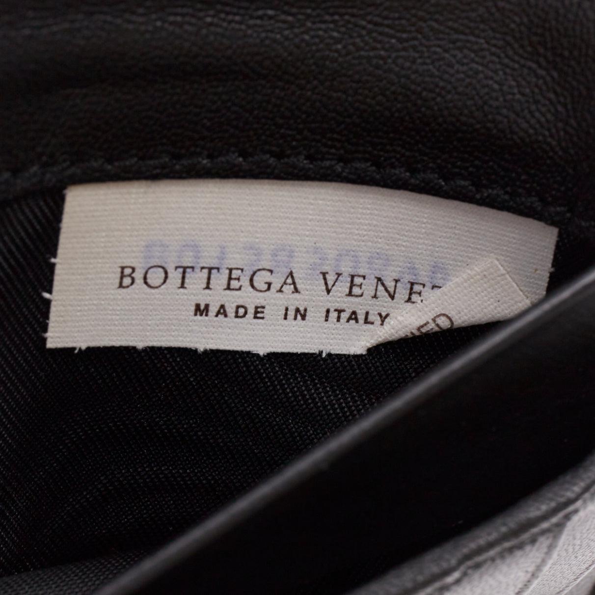 BOTTEGA VENETA black pierced stud details rectangular bifold purse wallet in vendita 5