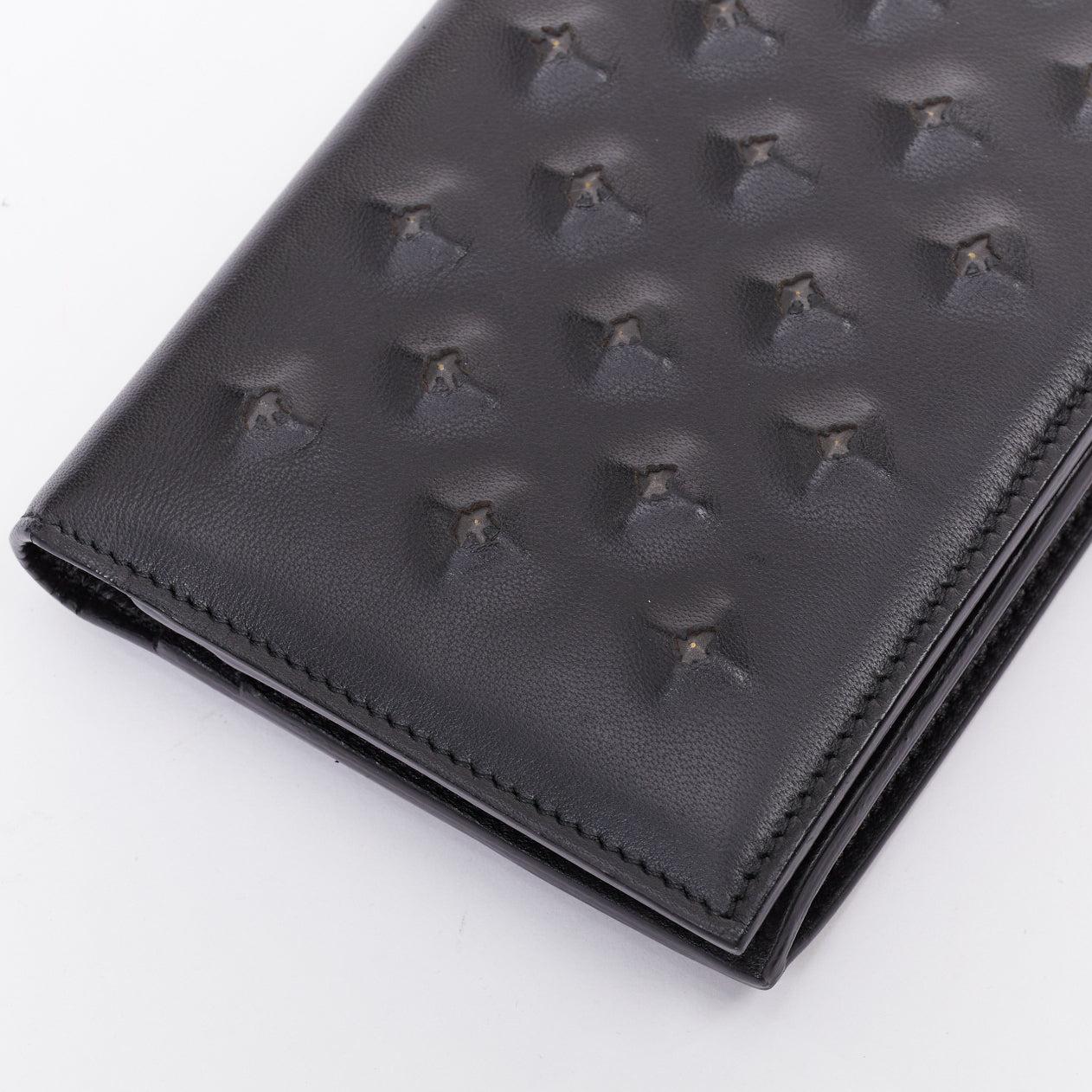 BOTTEGA VENETA black pierced stud details rectangular bifold purse wallet in vendita 1