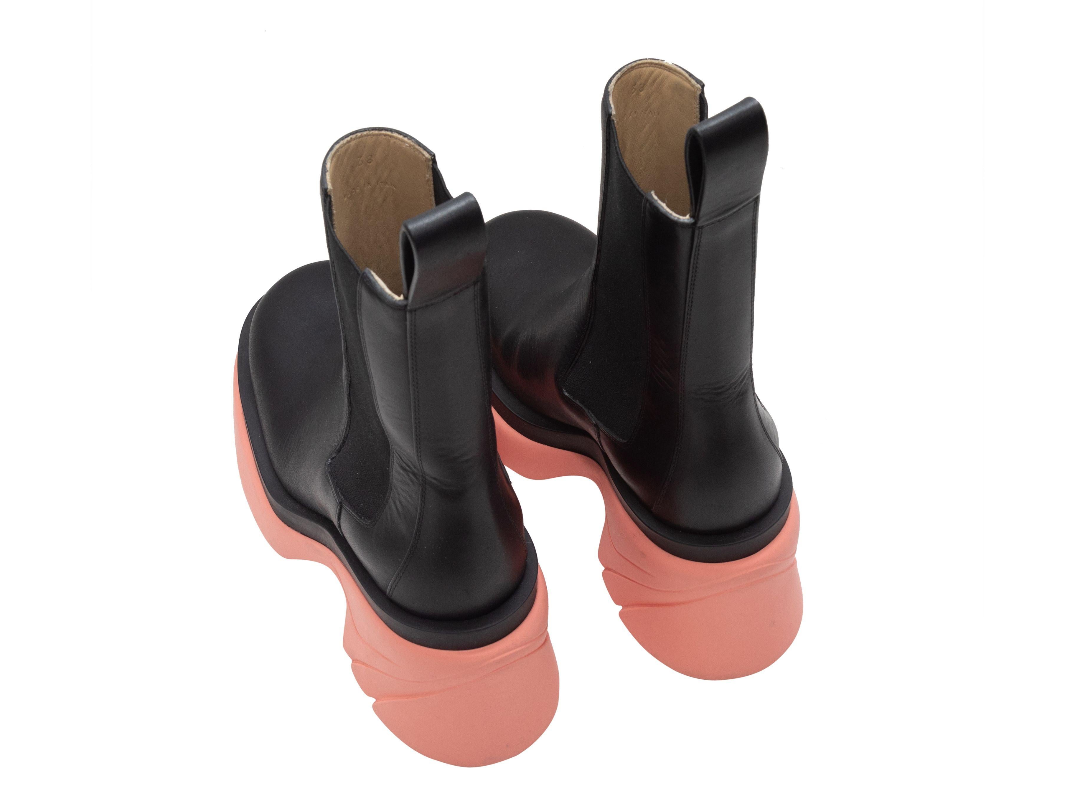 pink and black bottega boots