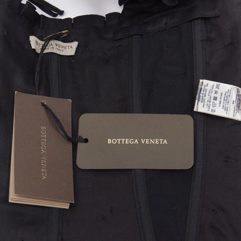 BOTTEGA VENETA schwarzes plissiertes Rüschen-Bustier-Top mit einer Schulterkorsett IT38 XS im Angebot 6