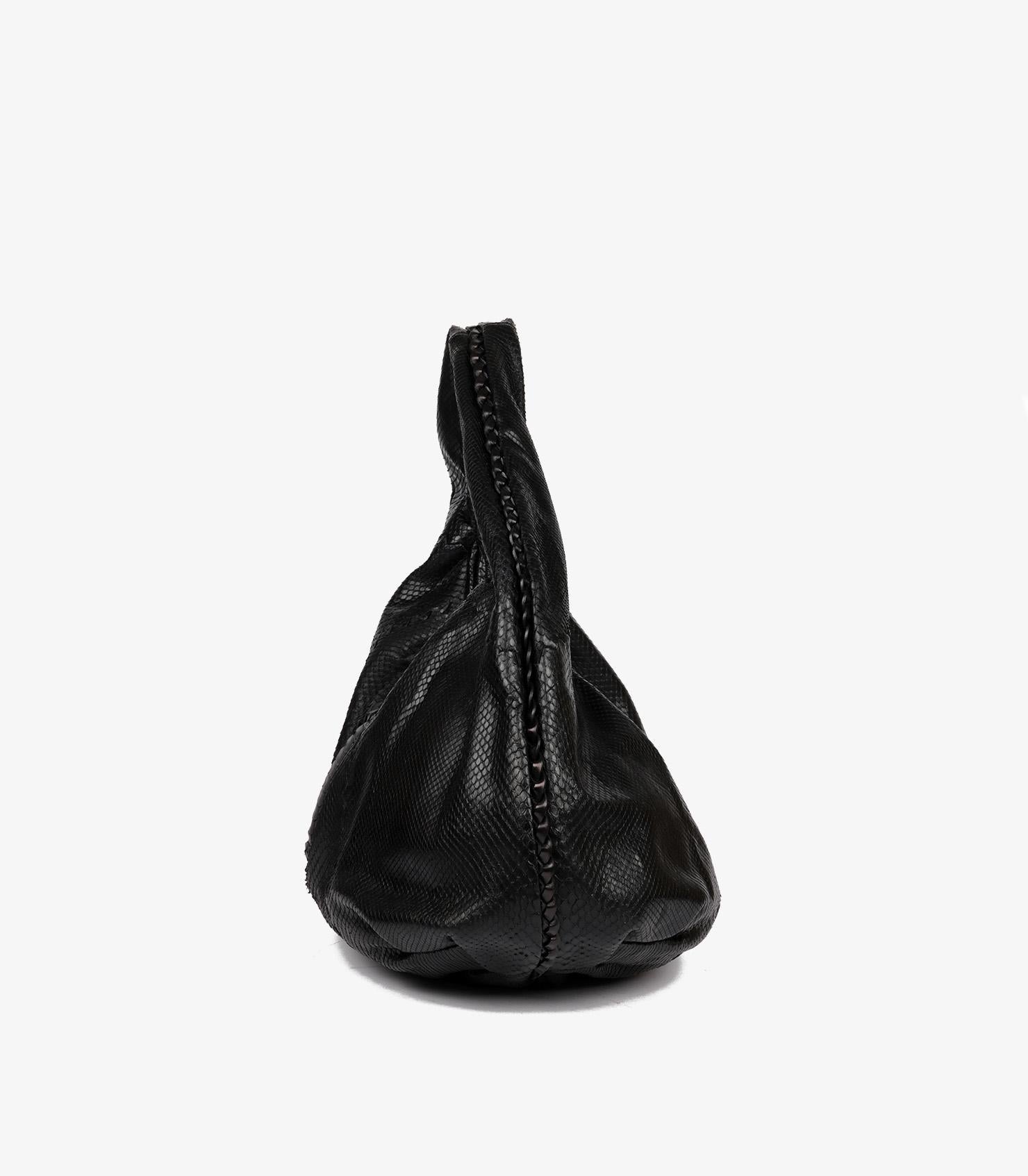 Bottega Veneta  Black Python Belly Croquet Hobo Shoulder Bag

Product Details
Xupes Ref: CB1212
Brand: Bottega Veneta
Model: Croquet Belly Hobo Bag
Type: Shoulder, Shopper
Age: 2009
Colour: Black
Hardware: Black
Material(s): Python Belly
