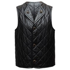 Bottega Veneta Black Quilted Leather Vest