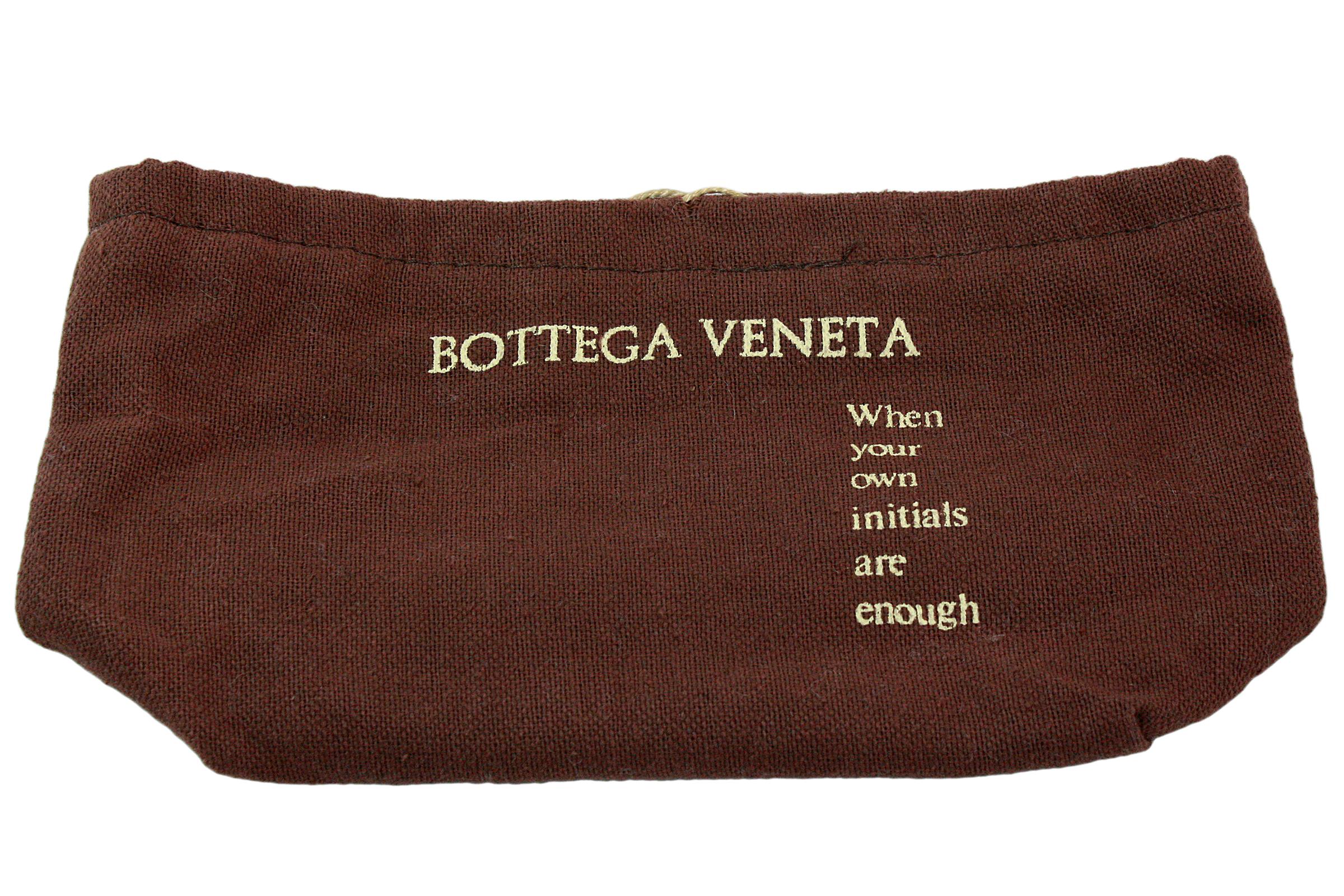 Bottega Veneta Black Satin Woven Clutch with Tassel For Sale 2