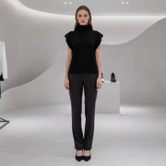 Bottega Veneta Black Sleeveless Wool Pull Size M
