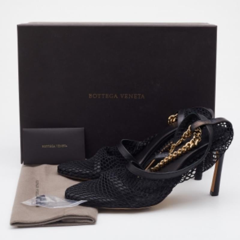 Bottega Veneta - Escarpins en cuir et maille extensible - Taille 37 en vente 5