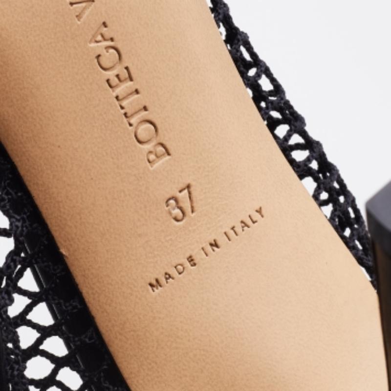 Bottega Veneta - Escarpins en cuir et maille extensible - Taille 37 en vente 3