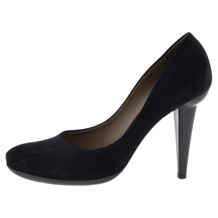 Bottega Veneta Bombas de plataforma de ante negro y charol talla 40.5 en venta