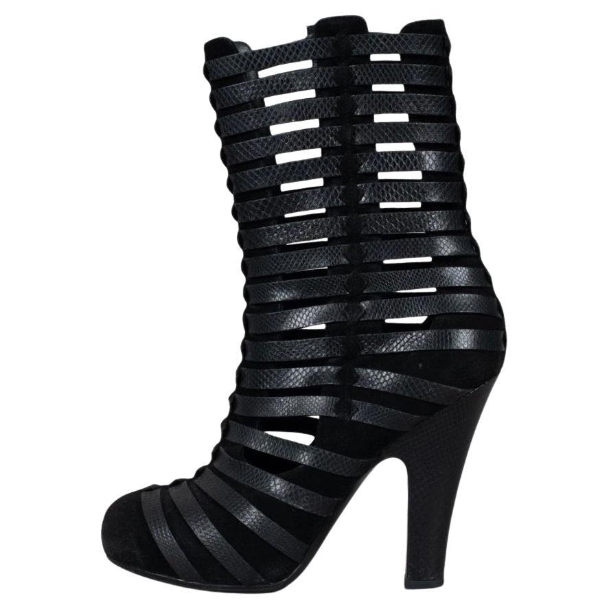 Bottega Veneta Black Suede Ankle Boots - Size 37