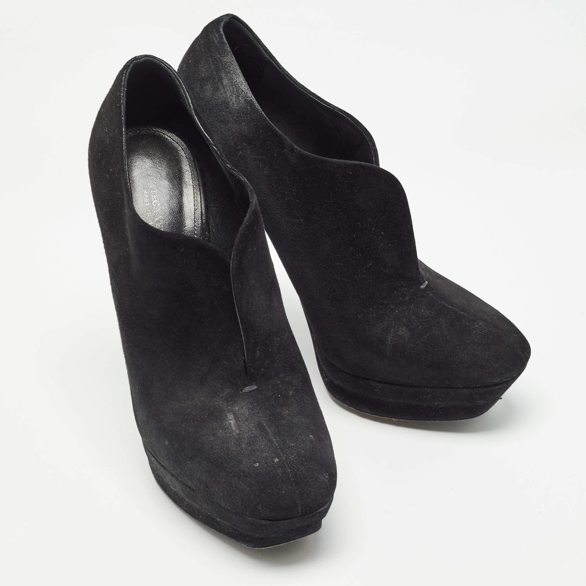 Donna Bottega Veneta Nero Stivaletti con plateau in pelle scamosciata misura 38,5 in vendita
