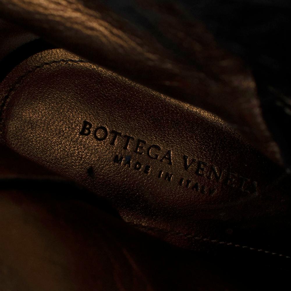 Bottega Veneta Black Suede Strappy Hair Trimmed Booties - Size EU 35.5 For Sale 1