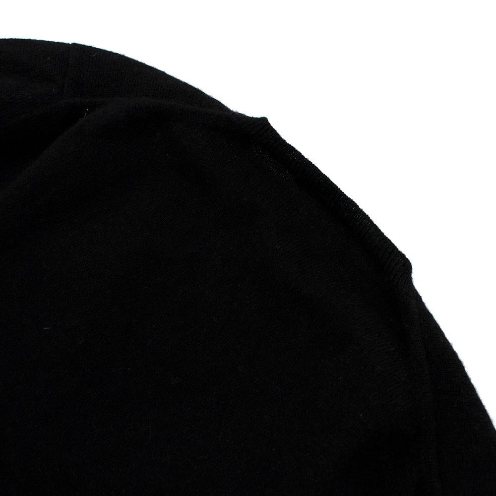 Bottega Veneta Black V-Neck Cropped Cashmere Jumper - Size XXS For Sale 2
