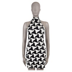 BOTTEGA VENETA blanco y negro 2022 TRIÁNGULO Vestido XS