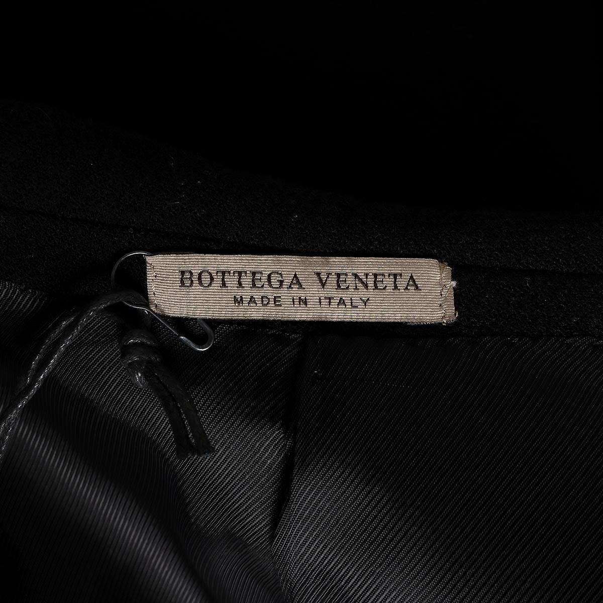BOTTEGA VENETA black wool 2018 TOP STITCH DOUBLE BREASTED Blazer Jacket 38 XS For Sale 4