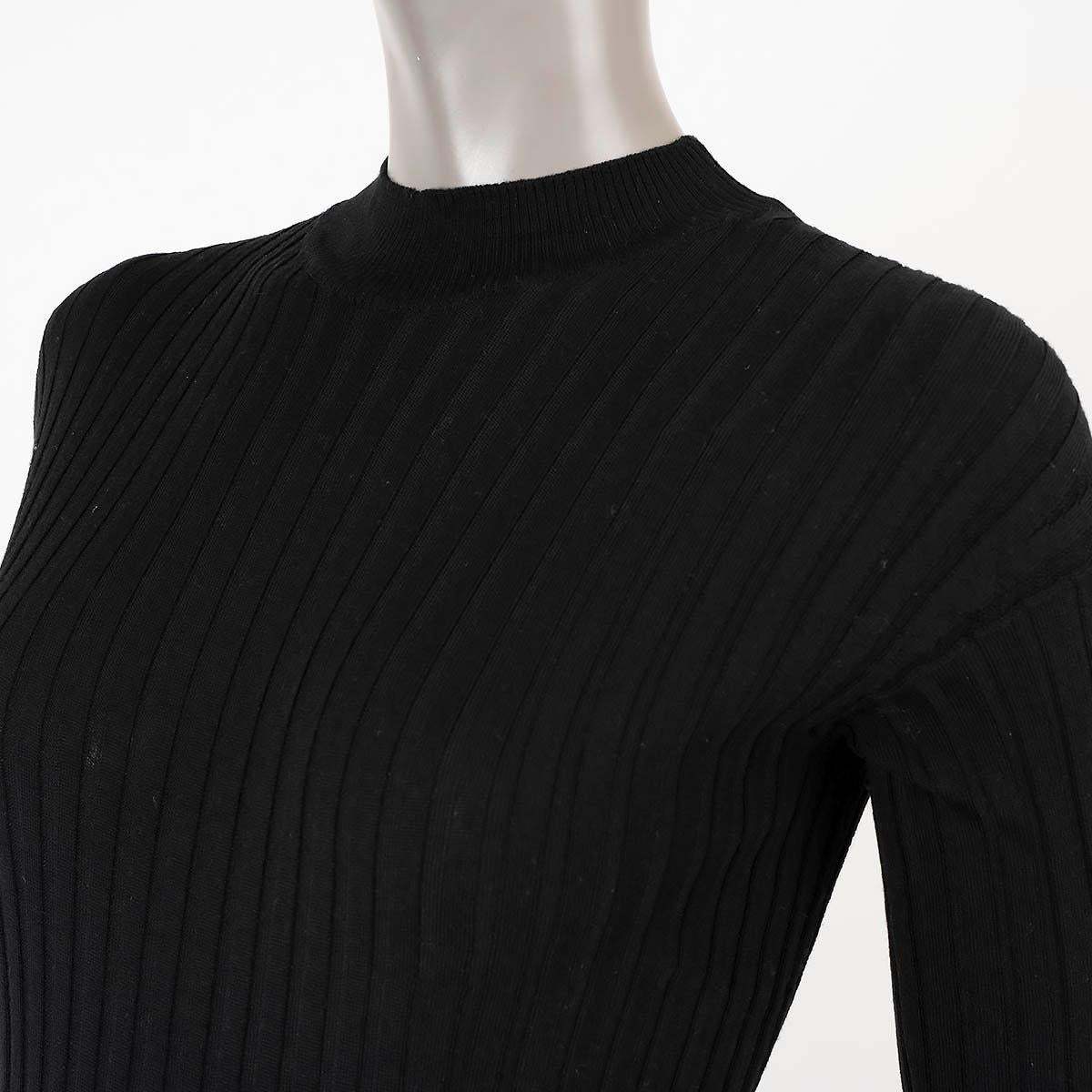 BOTTEGA VENETA black wool 2020 SEAMLESS RIB-KNIT Sweater S For Sale 1