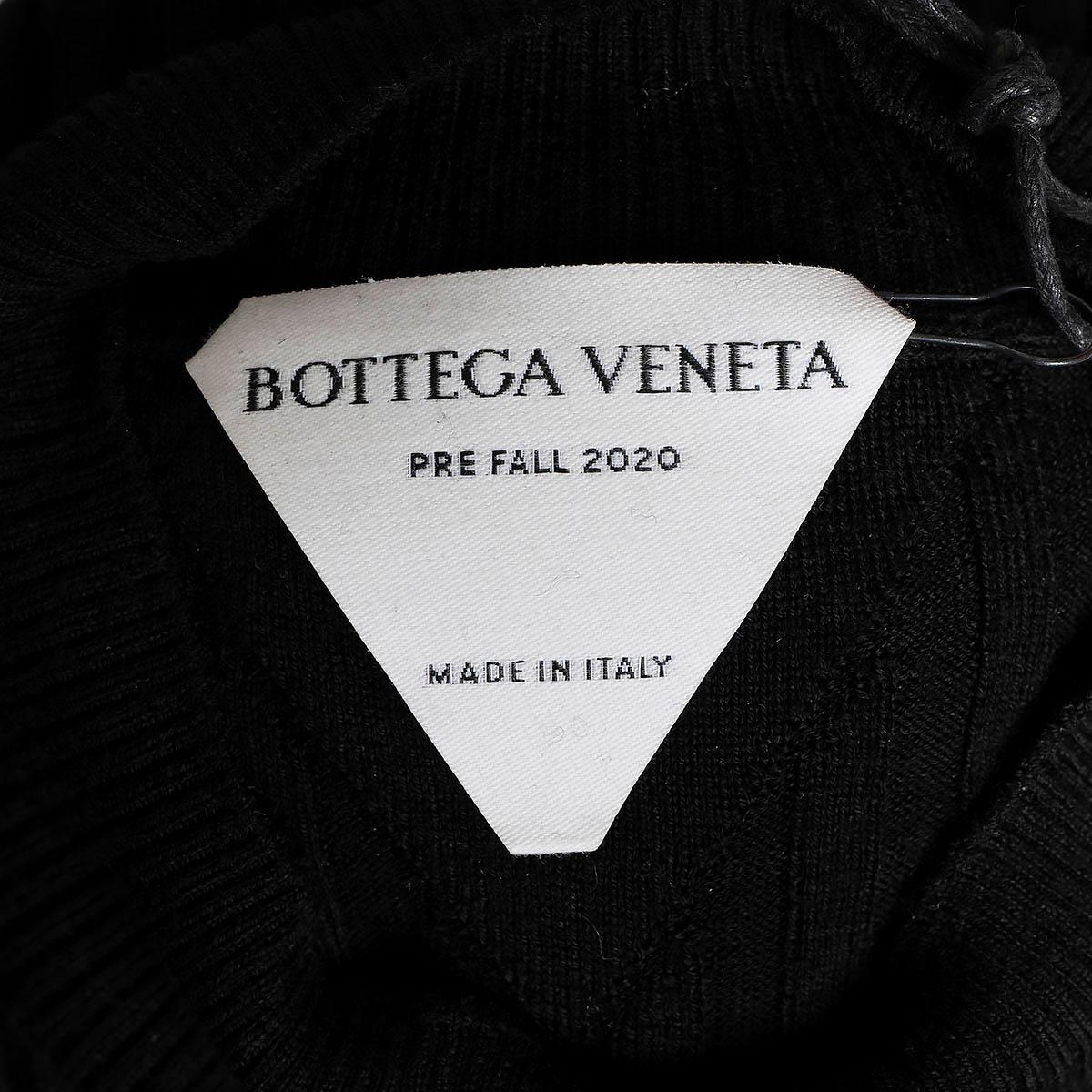BOTTEGA VENETA black wool 2020 SEAMLESS RIB-KNIT Sweater S For Sale 2