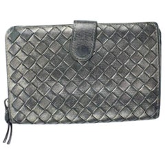 Bottega Veneta Black Woven Bifold 48bva1025 Wallet