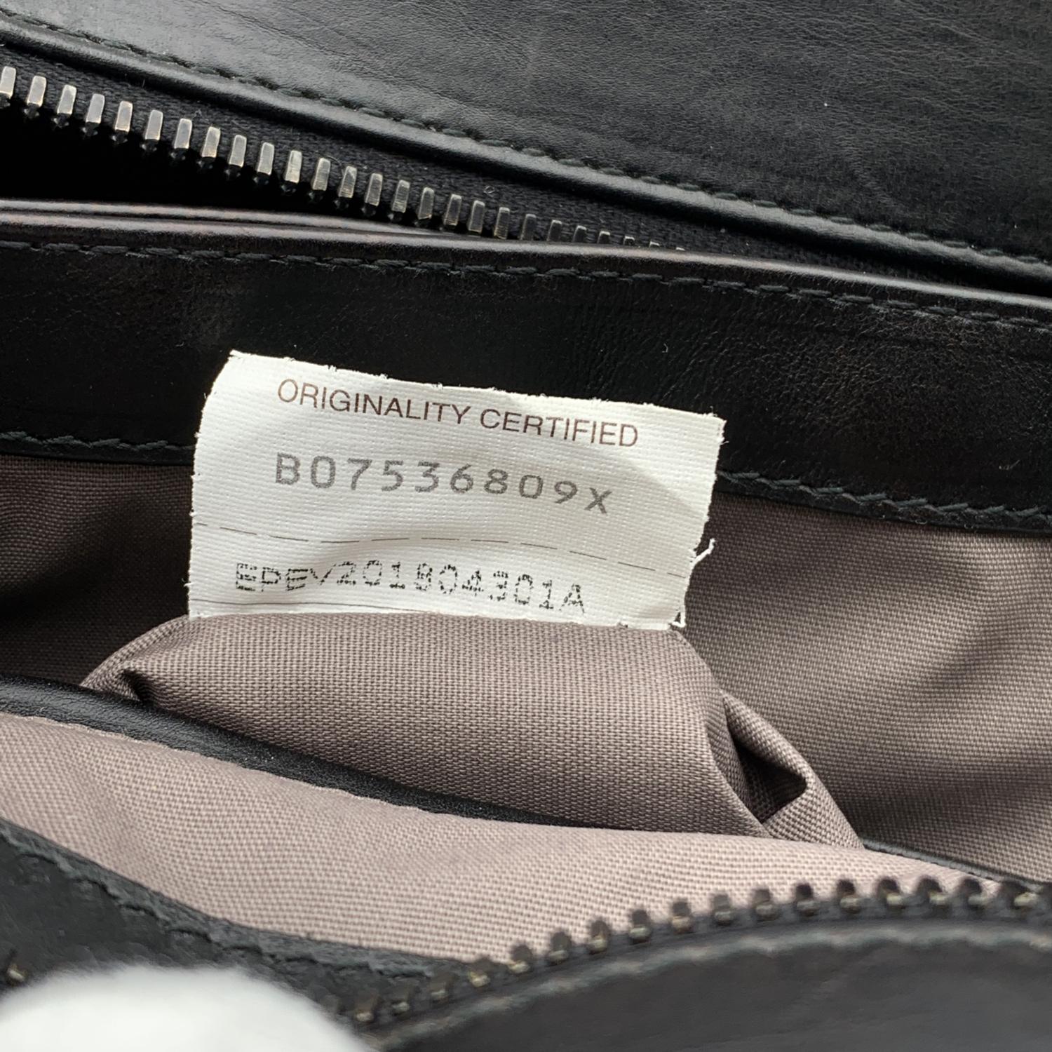 Bottega Veneta Black Woven Leather Imperatore Briefcase Work Bag 4