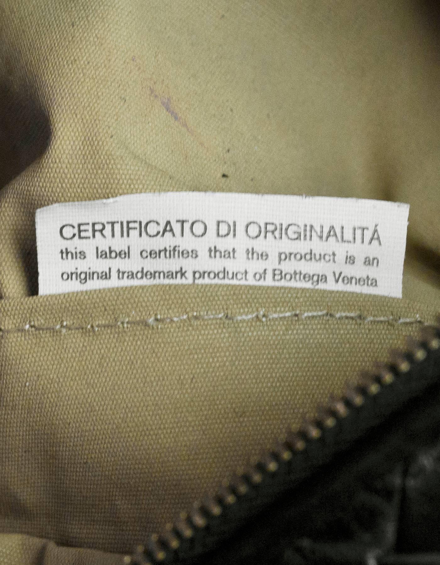 Bottega Veneta Black Woven Leather Intrecciato Small Cosmetic Bag 3