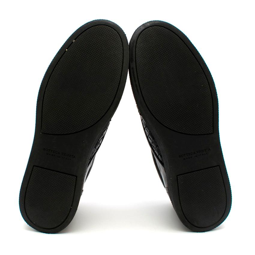 Bottega Veneta Black Woven Leather Slip-On Sneakers - Size EU 40.5 2