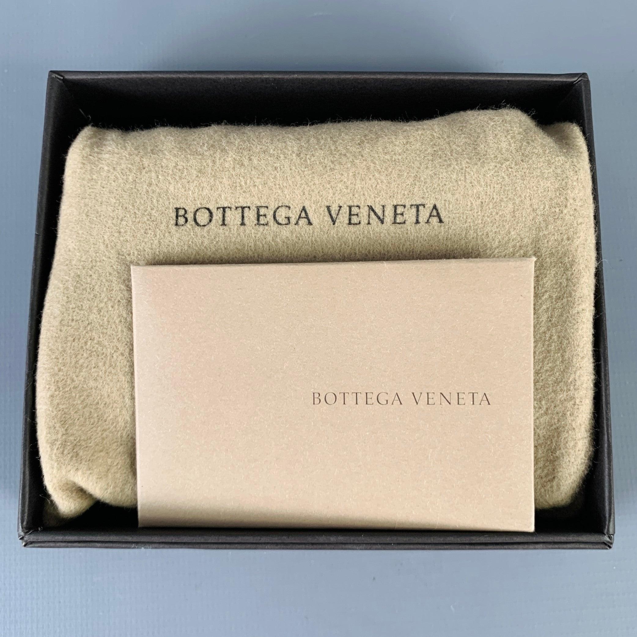 BOTTEGA VENETA Black Woven Leather Wallet For Sale 2
