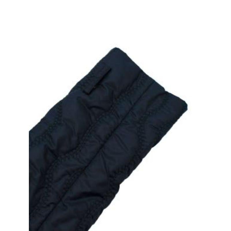 Bottega Veneta Blue Black Quilted Panel Belt Coat 2