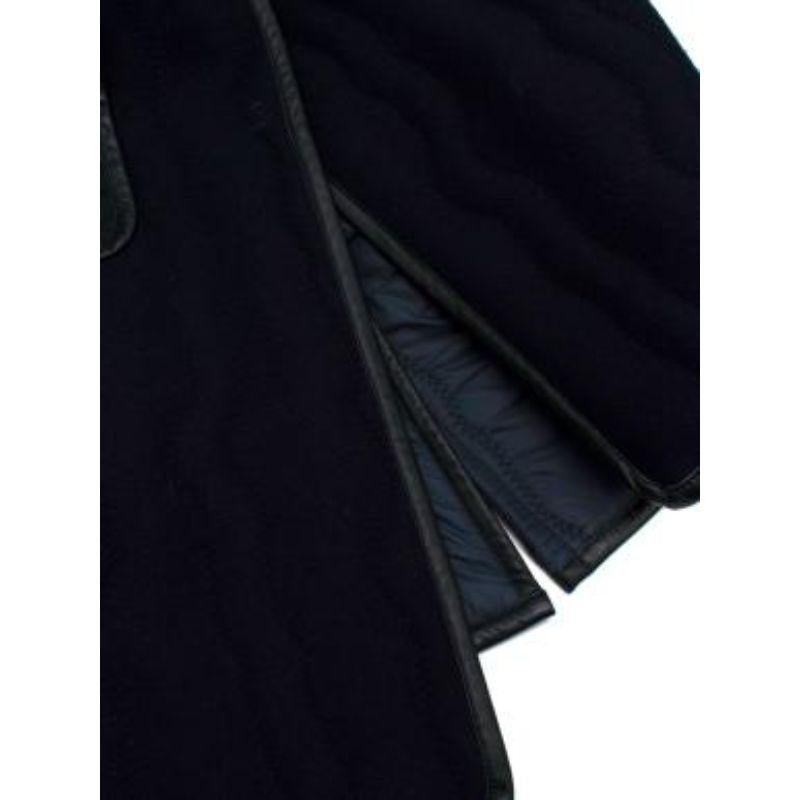 Bottega Veneta Blue Black Quilted Panel Belt Coat 4