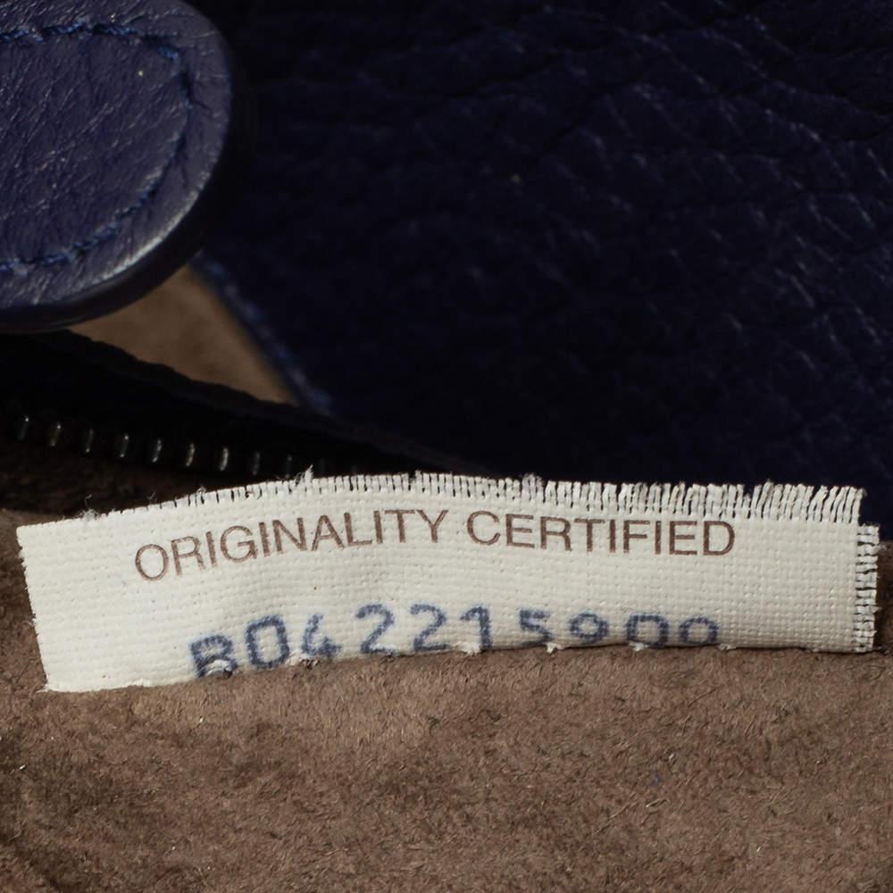 Bottega Veneta Blue Cervo Leather Medium Roma Tote 6
