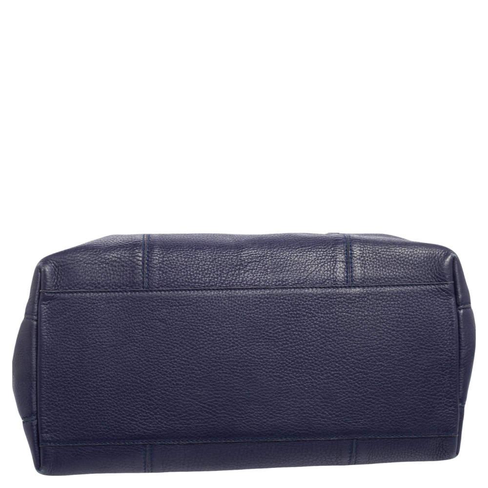 Women's Bottega Veneta Blue Cervo Leather Medium Roma Tote