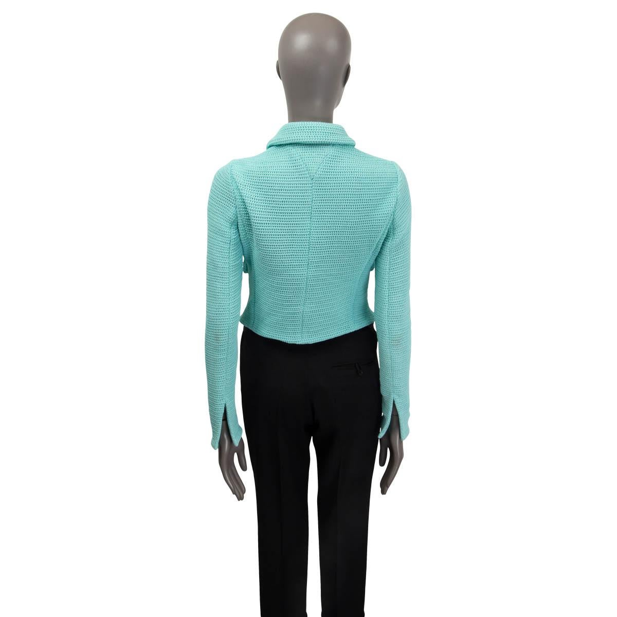 Blue BOTTEGA VENETA blue cotton 2021 SALON 01 Mesh Blazer Jacket 44 L