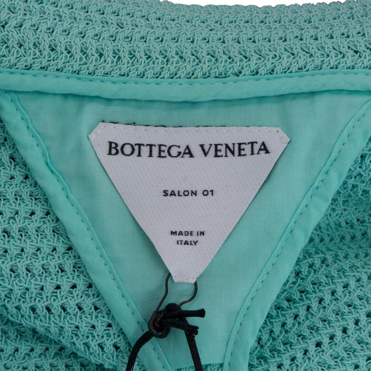 Women's BOTTEGA VENETA blue cotton 2021 SALON 01 Mesh Blazer Jacket 44 L