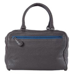 BOTTEGA VENETA blue & grey leather BRERA Bag