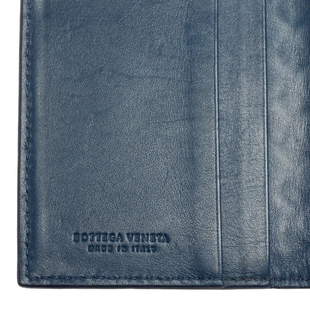 Bottega Veneta Blue Intrecciato Leather Bifold Card Case 3