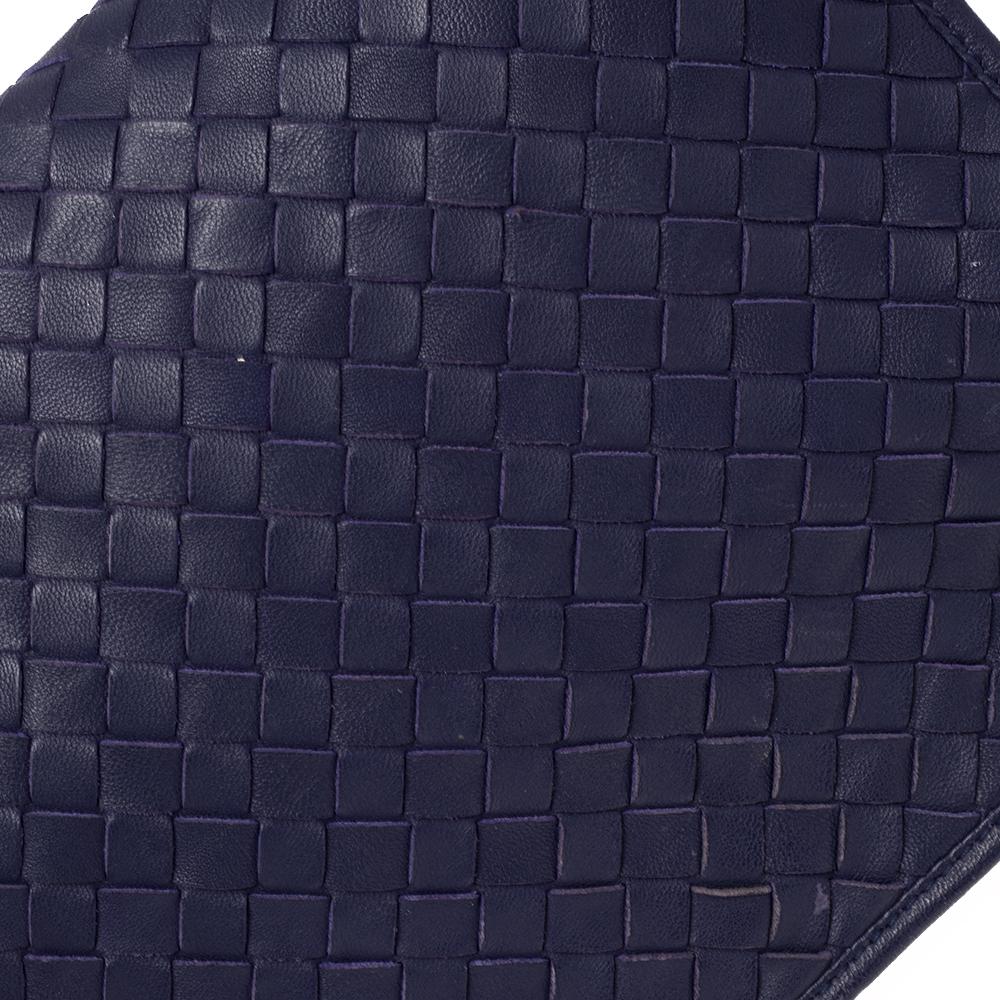 Bottega Veneta Blue Intrecciato Leather Crossbody Bag 3