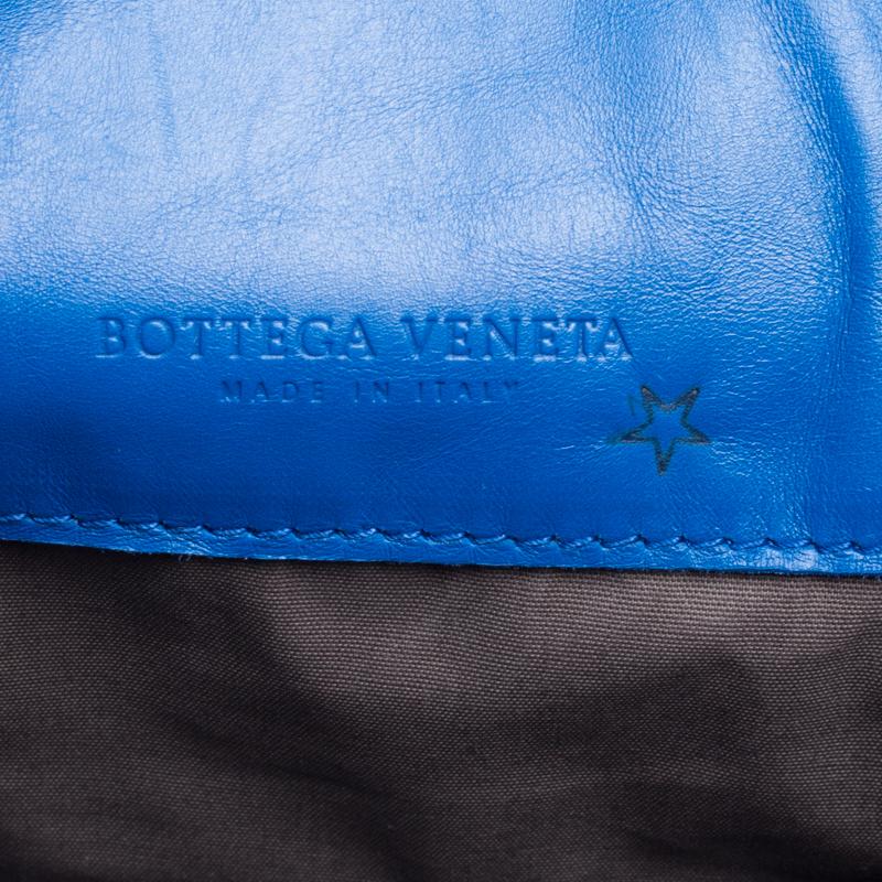 Bottega Veneta Blue Intrecciato Leather Drawstring Backpack 6
