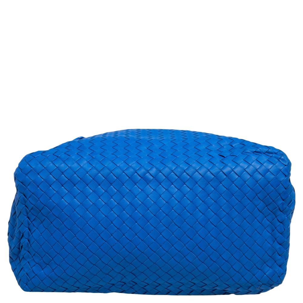Bottega Veneta Blue Intrecciato Leather Medium Cesta Tote 1