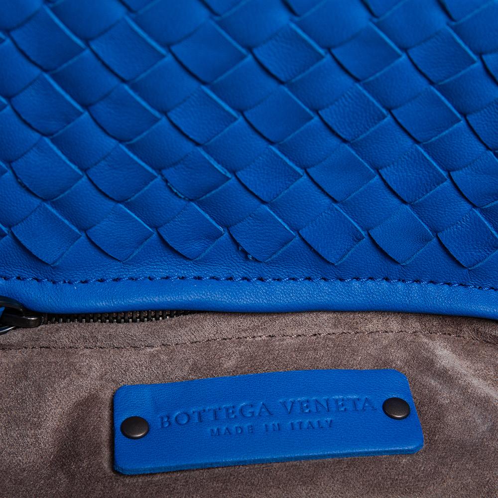 Bottega Veneta Blue Intrecciato Leather Medium Cesta Tote 2