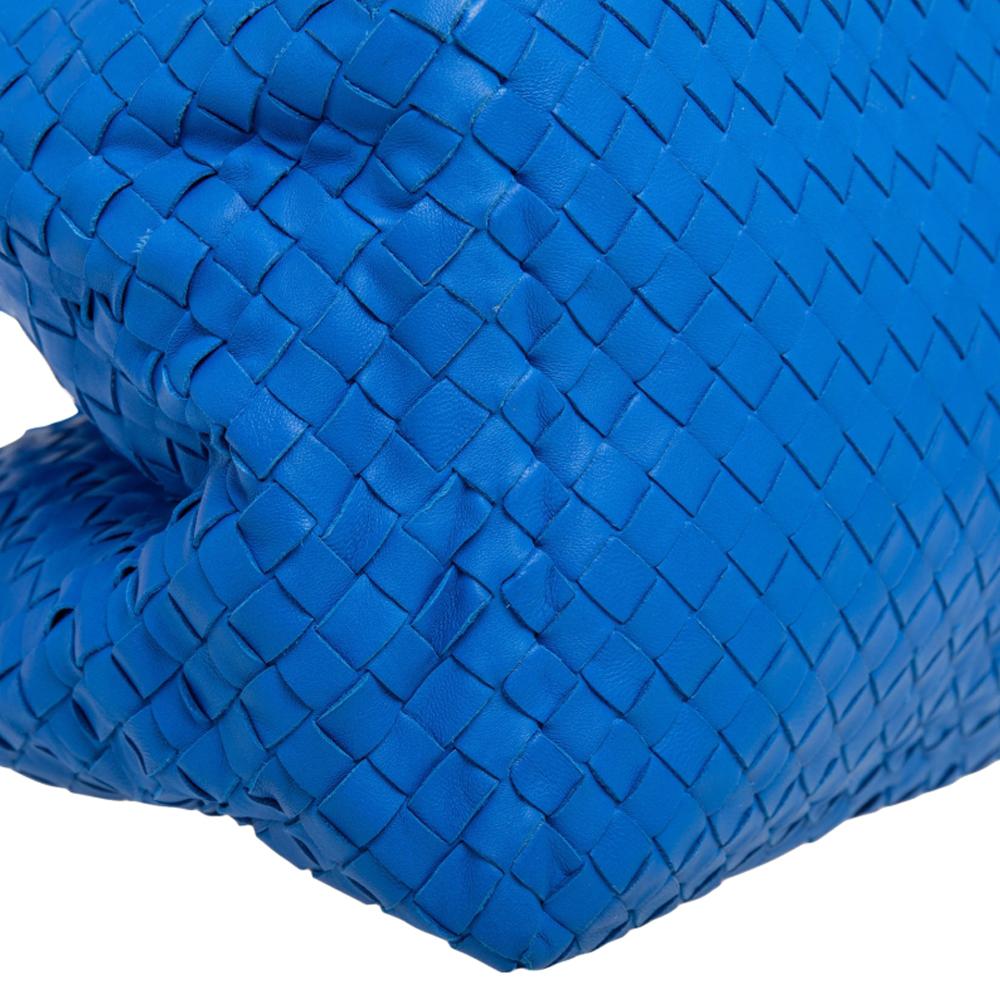 Bottega Veneta Blue Intrecciato Leather Medium Cesta Tote 3