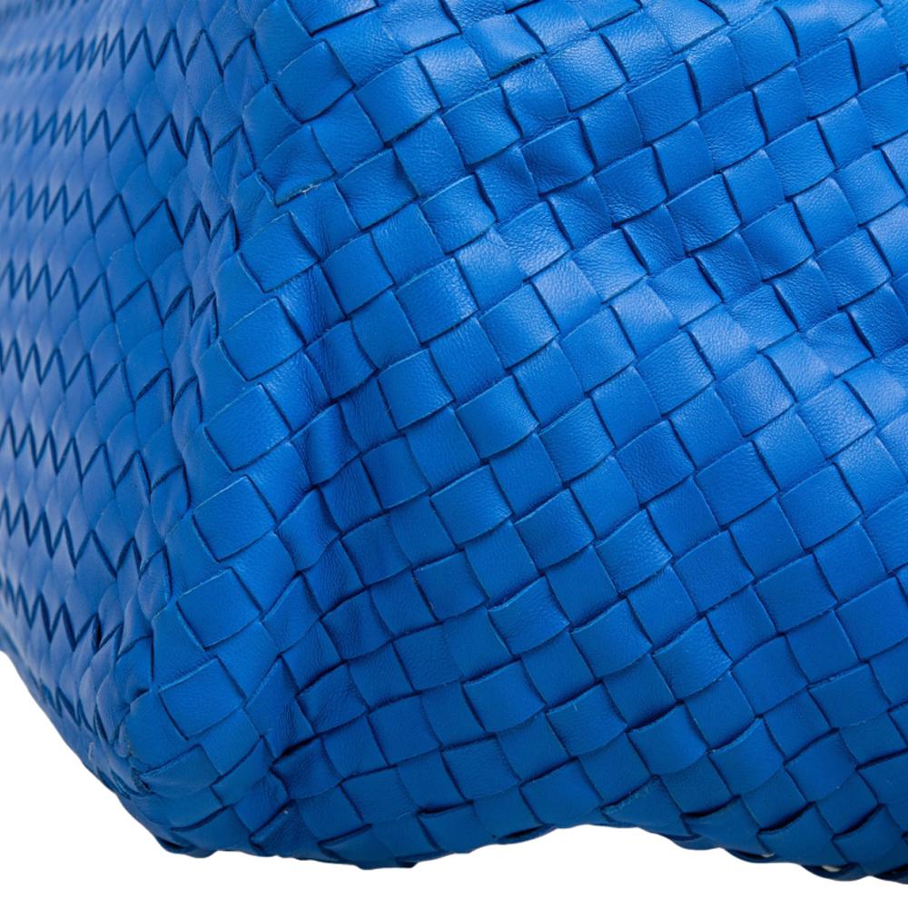 Bottega Veneta Blue Intrecciato Leather Medium Cesta Tote 4