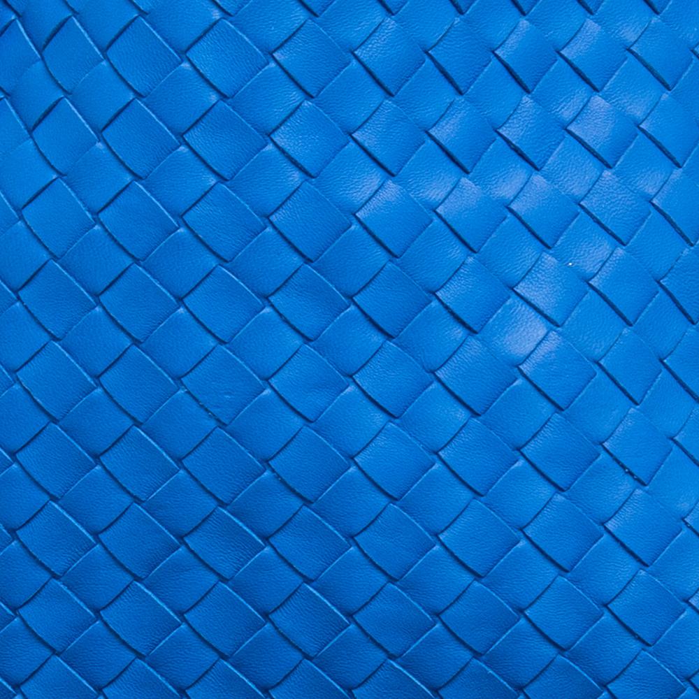 Bottega Veneta Blue Intrecciato Leather Medium Cesta Tote 5