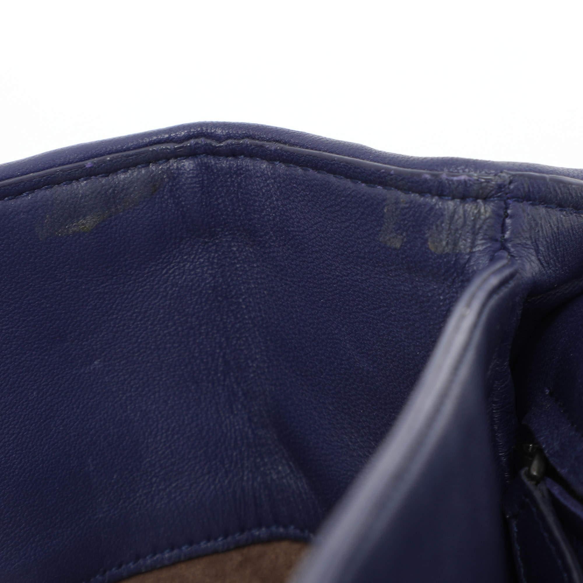 Bottega Veneta Borsa a tracolla media Olimpia in pelle Intrecciato Blu in vendita 2