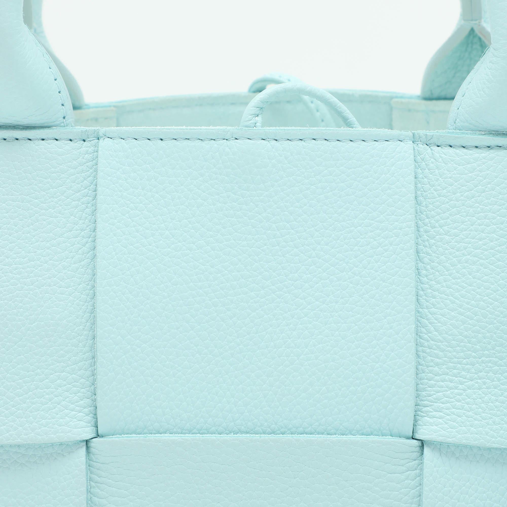 Bottega Veneta Blue Intrecciato Leather Mini Arco Tote 1